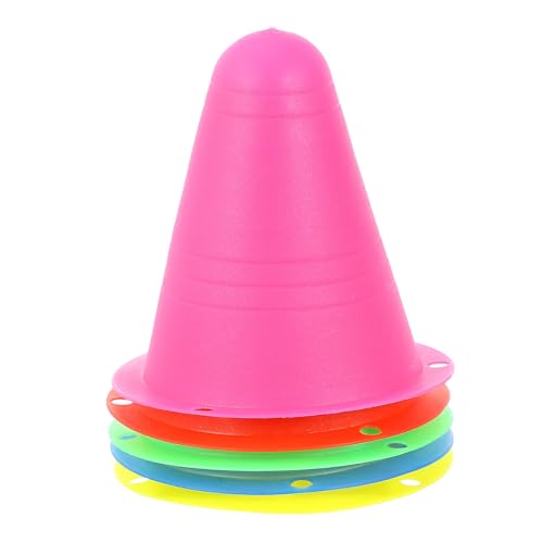 Parliky Conos de Entrenamiento Antiviento para Patinaje 25 Piezas Colores Surtidos Amarillo Rojo Verde Azul Rosa para Ejercicios al Aire Libre y Agilidad