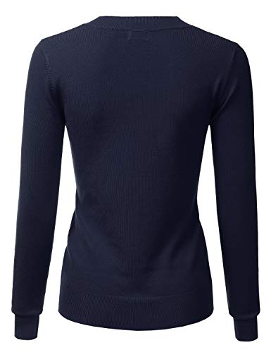 LALABEE Women's V-Neck Long Sleeve Soft Stretch Pullover Knit Top Sweater (S~XXL)3