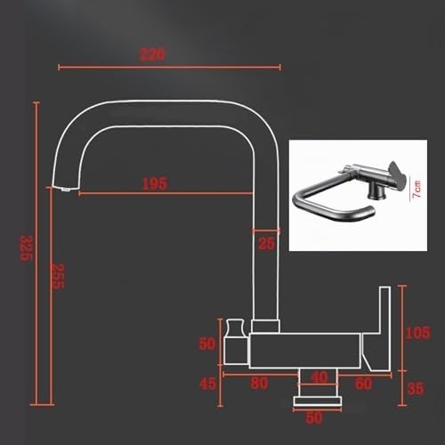 XGFXGF Grifo de Cocina de 3 Vías, Mezclador de Cocina Abatible Debajo de la Ventana, Grifo Giratorio, Agua Potable Filtrada, Cromado