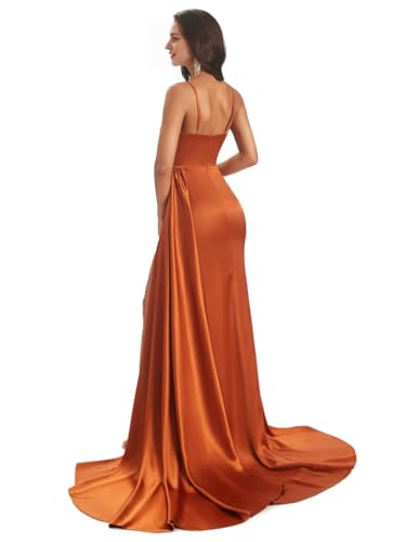 Fashion Mermaid Wedding Guest Dress Cowl Neck Sleeveless Floor-Length Satin Bridesmaid Dresses with Pleats 20252