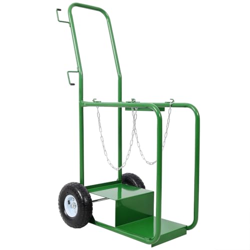 Carretilla para cilindros de soldadura doble con ruedas neumáticas 10" miniatura 1