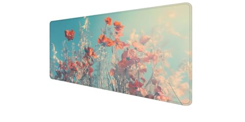 Alfombrilla ratón XXL de flores para un escritorio ordenado y bonito