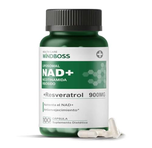 NAD+ Liposomal NR 900 mg con Quercetina y Resveratrol, Suplemento de Alta Pureza para Energía y Enfoque Mental