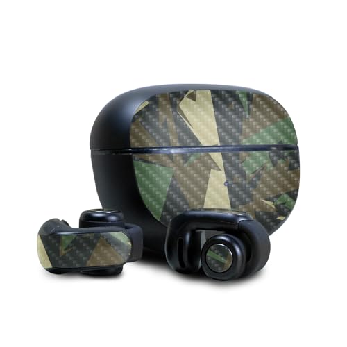 Image of Carbon Fiber Headphone Skin Compatible with Bose Ultra Open Earbuds - Polygonal Camo - Premium 3M Vinyl Protective Wrap Decal Cover - Easy to Apply | Crafted in The USA by MightySkins