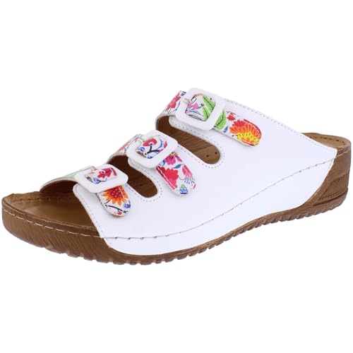 Sandales en cuir Adesso Nessa à 3 boucles réglables pour femme