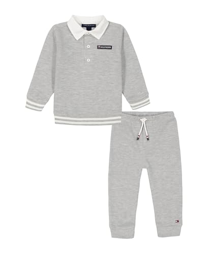 Image of Tommy Hilfiger Baby Boys' 2-piece Fleece Set, Sweatshirt and Jogger Sweatpant