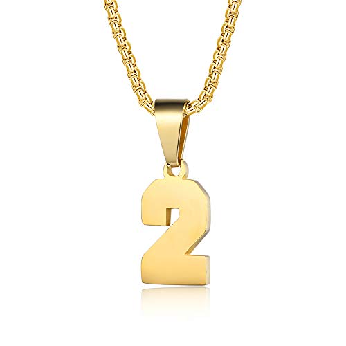 Number Necklaces Personalized Necklaces 18K Gold Plated