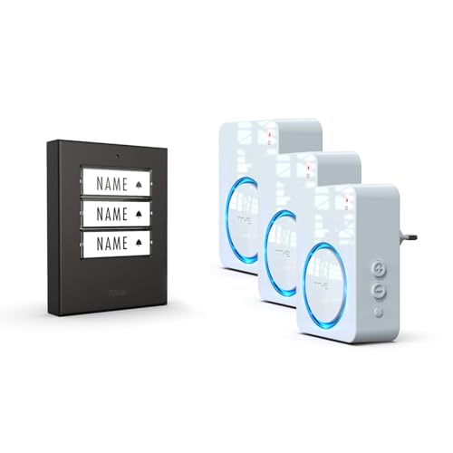 m-e Funkklingel BELL-523 AC Edelstahl Anthrazit mit Sender und...