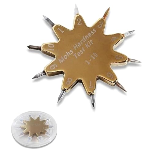 Conception en étoile à 10 branches pour ce kit de test de dureté Mohs polyvalent