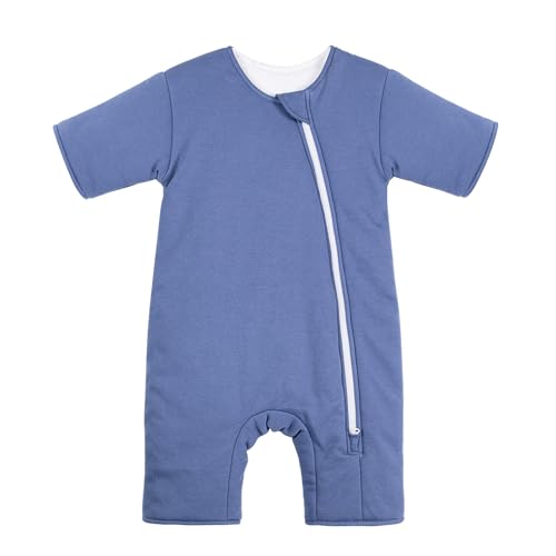 Exzzzllent Baby Transition Sleep Sack 3-6 Months 100% Cotton Warm Thick Transition Swaddles for Newborns Infant Long Sleeve Sleep Sack with Feet Baby Wearable Blanket 2-Way Zipper Easy Diaper Changes