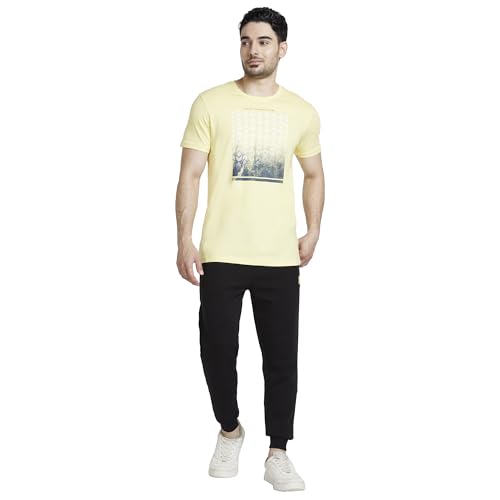 Image of Spykar Men's Mid Rise Fitted Track Pants