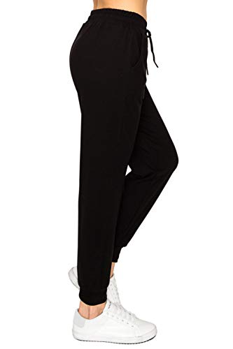 ALWAYS Super Soft, Stretchy Drawstring Women's Joggers with Pockets - Tapered Cuff Casual Joggers for Women, Ideal for Daily Wear Black 2 US M (Tag L/XL) - image 3