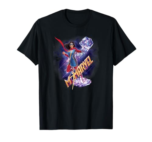 T-shirt Ms. Marvel Crystal Big Fist Poster vêtement imprimé et t-shirt geek coton