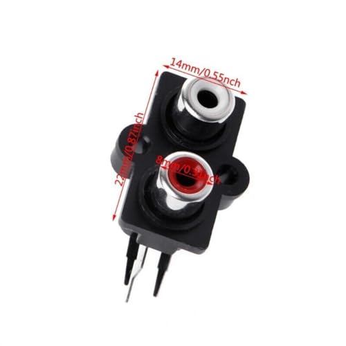 Conector hembra RCA para panel PCB 5 piezas miniatura 5