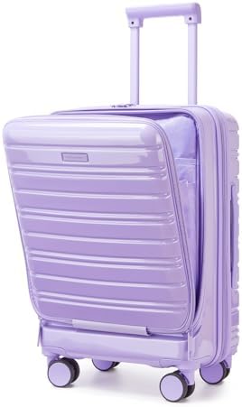 LARVENDER Carry On Luggage 22x14x9 Airline Approved, 20 Inch Expa...