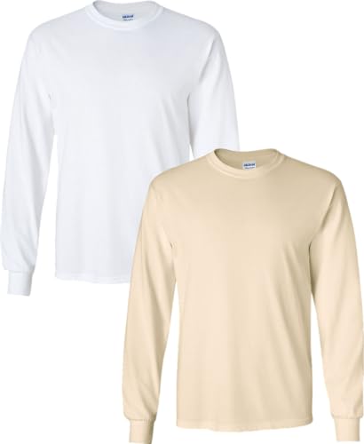 Image of Gildan Adult Ultra Cotton Long Sleeve T-Shirt, Style G2400, Multipack