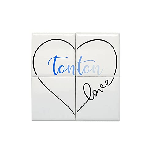 Carreaux Céramique Décoratif Amour Coeur Oncle - Cadeau idéal pour Tonton