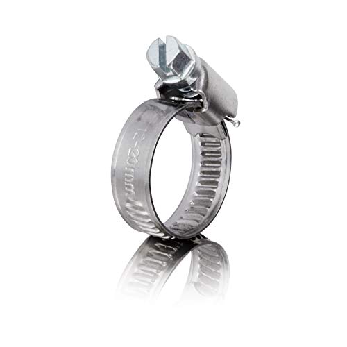 GARSIDURO® Schlauchschellen Edelstahl | 12-22mm [8 Stück] | Profi W4 Schlauchklemme |...