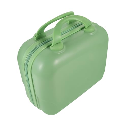 CALLARON Maleta Con Cremallera Maleta De Mano Bolsa De Maquillaje Estuche De Belleza De Viaje Neceser De Viaje Maleta Mini Abs Estuche De Viaje Rígido Light Green Material De Abdominales
