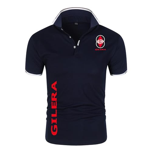 Polo homme streetwear haut casual navy blue vêtement sport XXL