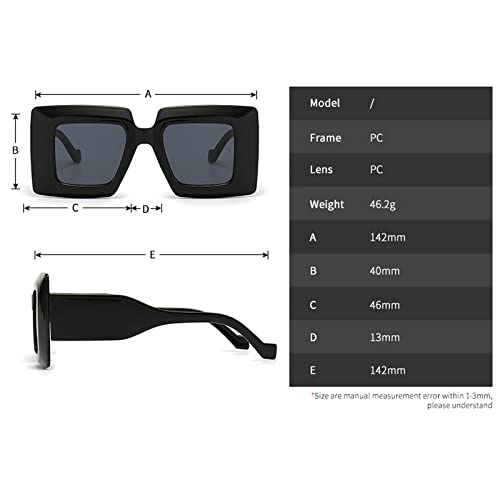 laureles Oversized Square Punk Sunglasses Women Men Sun Glasses Female Gradient Shades Eyewear UV4004