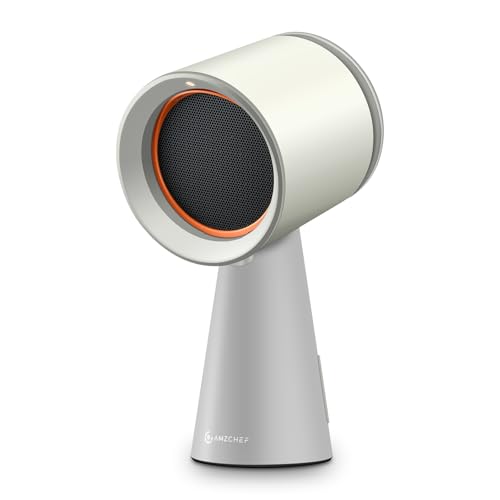 AMZCHEF Mobile Dunstabzugshaube, Tragbare Abzugshaube Keine Installation mit 3 Geschwindigkeitsmodi und Mehrere Filtersysteme, LED-Licht, Große Öl-Auffangschale, Geräuscharmut(Weiß)