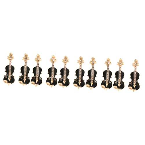 Broche violon émail revers mode vêtement pour femme élégante épingle alliage noir