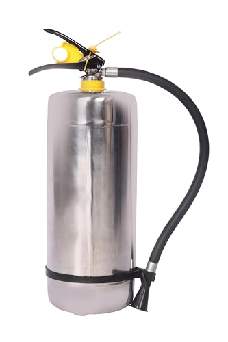 Image of 6L Kitchen Fire Extinguisher - Stainless Steel Body | Oil Fire Specialist | ISI Marked | Long Throw & Easy Operation