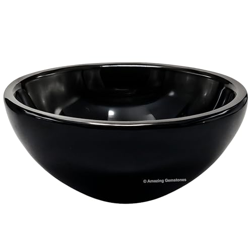 Black Obsidian Crystal Bowl 2 Inch Decorative