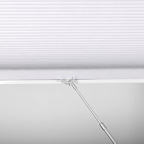 Berissa Tension Rod Blinds Draw Rod For Cordless Cellular Shades, Easy To Pull The Shades Up And Down, 14.3" - 23". #TOP2