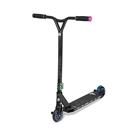 Riprail Semi Pro 2 Performance Stunt Scooter with Alloy Deck, Alloy Core Wheels, ABEC-9 Bearings, Alloy NECO Threadless Headset, Alloy CNC Machined Fork, 2 Pegs and Jet Fuel parts Cover