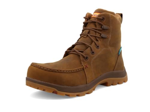 Image of Twisted X Men's 6 inch Work Oblique Toe Boot, Moc Toe Nano Toe with CellSole