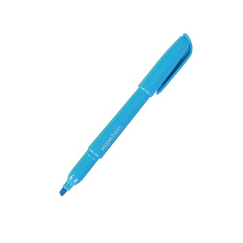 Image of Amazon Basics Chisel Tip Highlighters, Fluorescent Ink, Vibrant Assorted Colors, School Supplies, 12-Pack