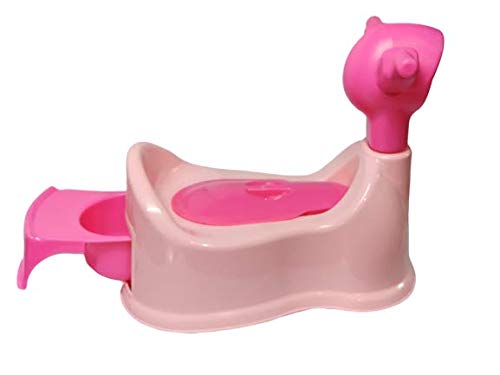 aaKaR Sonal - Baby Scooty - Baby Toilet Trainer Potty Seat with Removable Tray, Lid Cover (Pink) (Pink), Plastic 3