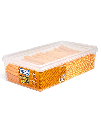 Vidal Golosinas Dulcipica. Regaliz relleno sabor Melocotón. Bandeja 200 uds.