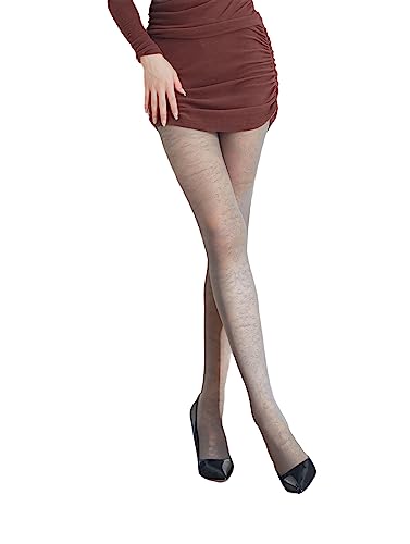 Image of Sahabowi Women Tights, Sheer High Waist Pantyhose, Vintage Control Top Stockings, Siwa 5