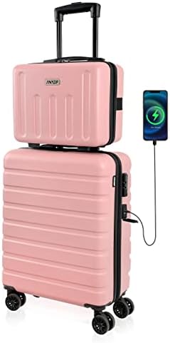 AnyZip 21" Carry On Luggage and 14" Mini Cosmetic Cases Luggage S...