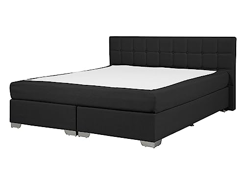 Beliani Letto Boxspring 140 x 200 cm Nero
