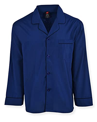 Hanes Men's Long Sleeve Plain Weave Pajama Set3