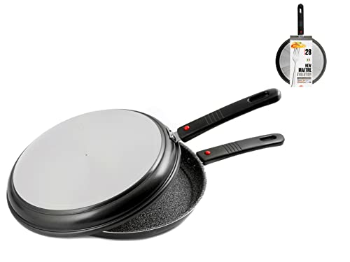 Home Maitre Fornetto Basso, Antoaderente, Alluminio, Nero, 28 Cm
