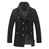 Le manteau avec col zippé amovible. Conception de col revers, finition délicat, très à la mode.