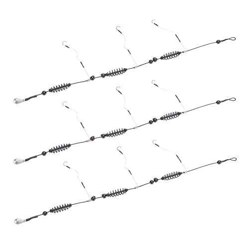 equlup Fishing Bait Holder Cage, 3Pcs Artificial Lure Bait Fishing Hook Cage Trap Basket Set and Fishing Feeder Fishing Tackle, Length 42mm/1.7in (15g)