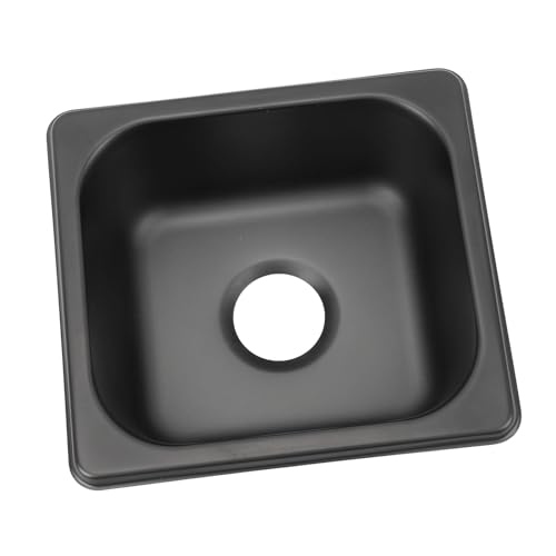 175 * 160 * 70mm Drop in Black Bar Sink, Kitchen Sink Stainless Steel Square Small Workstation Kitchen - Image 4