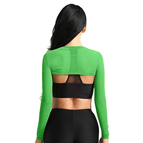 Image of Ypser See Through Glitter Mesh Crop Top Sheer Open Front Shrug Fishnet Cover Ups