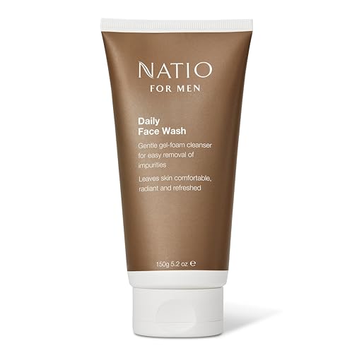 Natio Australia For Men Daily Face Wash, 5.60 ml - Facial Cleanser - Lemon, Bergamot, Lavender - Face Wash for Men - Face Cleanser for All Skin Types