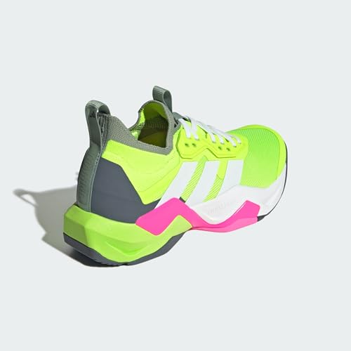 adidas Men's Chaussure de Training Rapidmove ADV 2 HIIT, Lucid Lemon/Cloud White/Lucid Pink, 46