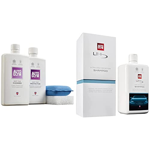 Autoglym Soft Top Clean & Protect Complete Kit & Ultra High Definition Shampoo, 1 Litre