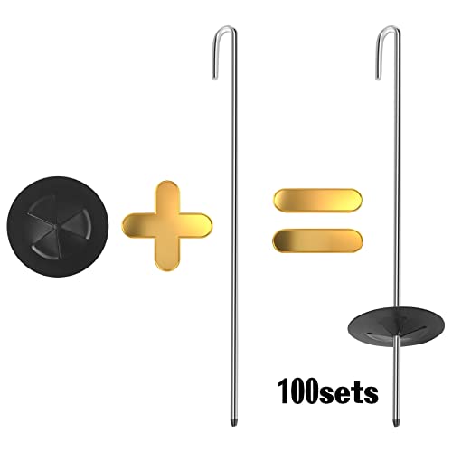 Solar Panel Bird Guard Fastener Clips,100 Sets Solar Critter Guard Clips for Attaching Guard Wire to Solar Panels,Premium Stainless Steel Fasteners Clips for Squirrel Proof Bird Pigeon Fence