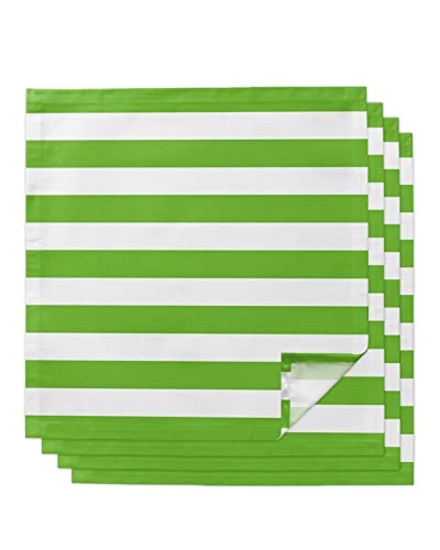 Servilletas de Tela Set de 4 Rayas Verde y Blanco 20x20 pulgadas miniatura 1