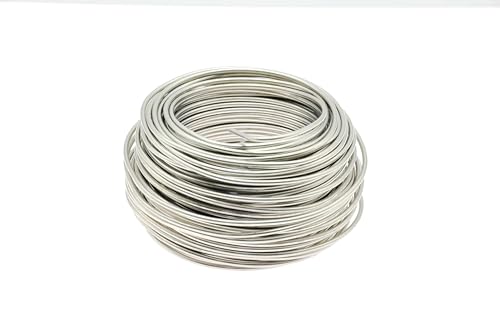 Stainless Steel Solid Wire, 1 Pound Hobby Wire,Multi-Purpose Steel Wire Ideal for Crafts,DIY Projects,Fastening,Fixing Up Fences (16Gauge)